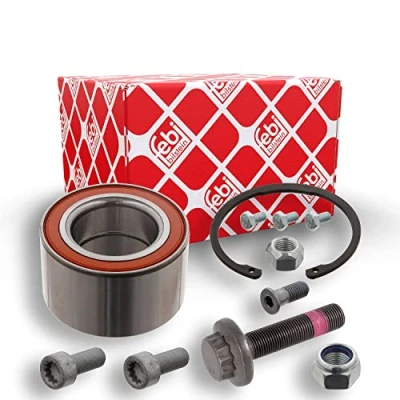 Image of 7D0498625 Wheel Bearing kit FEBI BILSTEIN 19914 Front Axle Left, Right with attachment material 80mm Angular Ball