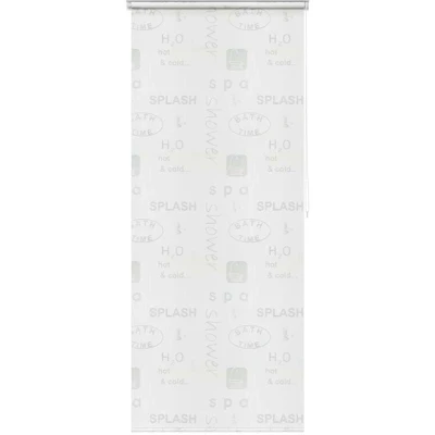 Image of vidaXL Shower Roller Blind 80x240 cm in Grey Indoor Privacy Shades, Quick Drying Splash Design, Easy Assembly, Water Resistant with Pull Cord Mechanism and Mounting Accessories