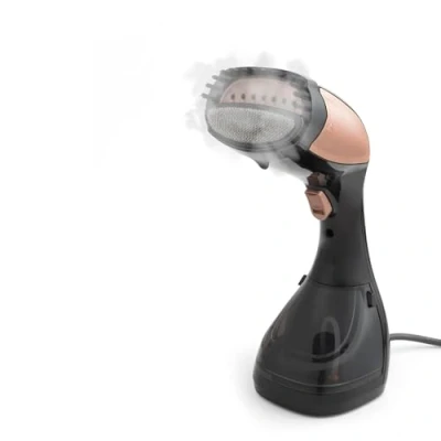 Image of Beldray BEL01552RG 150 Handheld Clothes Steamer Portable Vertical Garment Steamer, 1100W Wrinkle Remover, 180ml Detachable Water Tank, 30 Second Fast Heat Up, 2 In 1 Fabric &amp; Lint Brush, Rose Gold