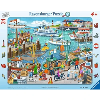 Image of Ravensburger 06152 A Day at The Harbour, Teal/Turquoise Green