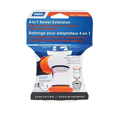 Image of Camco 39735 4 n 1 Sewer Extension for Recessed Dump Station