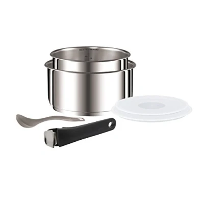 Image of Tefal Ingenio Saucepan Set, Stainless Steel, 6 Piece