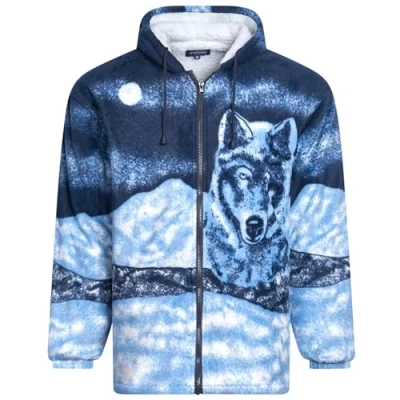 Image of Men Women Animal Print Warm Thick Fleece Winter Shirt Jacket Coat S 2XL (Medium, Black Tiger)