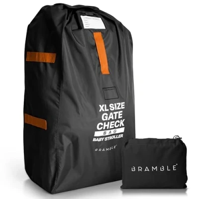 Image of Bramble Extra Large Airplane Stroller/Pram or Car Seat Travel Bag for (Black) Waterproof 120 x 60cm