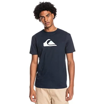 Image of Quiksilver Young Mens Comp Logo T Shirt, Blue, XL EU