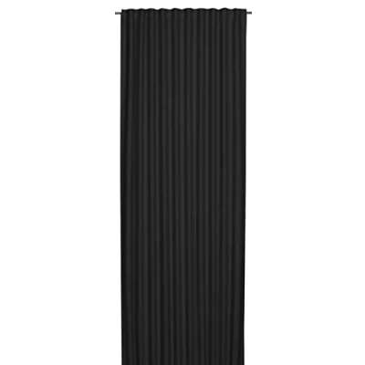 Image of Elbersdrucke Midnight 08 Black Curtain with Concealed Tabs, Polyester, 255 x 140 cm