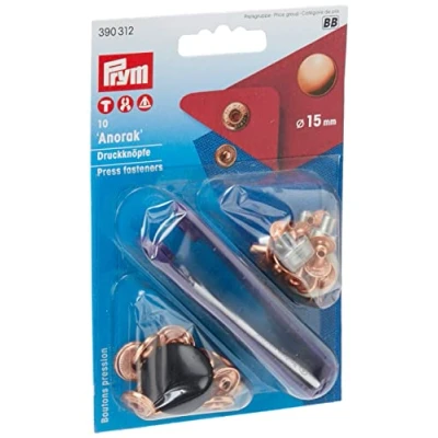 Image of Prym Non Sew Press Fasteners, Metal, Copper, 14 x 9.3 2.5 cm
