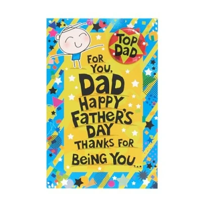 Image of UK Greetings Father&#039;s Day Card for Dad Badge Design