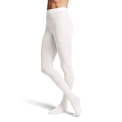Image of Bloch T0981G Childs White Contoursoft Footed Tights Small