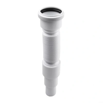 Image of PVC Grey Waste Flush Pipe, Extendable Up To 1M Length, Suitable for Shower And Bath, 50mm Diameter, Flexible Pipe Bath Sink Connector