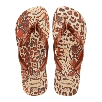 Image of Havaianas Top Animals, Sand Grey/Metallic Copper, 6.5/7