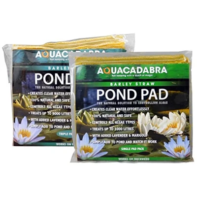 Image of Aquacadabra Barley Straw Garden Pond Green Water / Blanket Weed Algae Pad (Single)