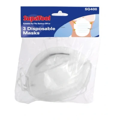 Image of 3 X Nuisance Dust Mask Disposable Cleaning Molded Face Masks Respirator Supatool