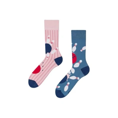 Image of Dedoles Unisex Socks for Women, Men &amp; Kids Cotton Funny Designs Football Bicycle Horses Plants Firefighter Gift Mismatched, Design: Bowling Game, Colour: Blue, Size: 8 9.5 W / 9 11 M UK