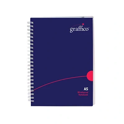 Image of GRAFFICO A5 Twin Wire Polypropylene Notebook of 140 Pages (Pack 1)