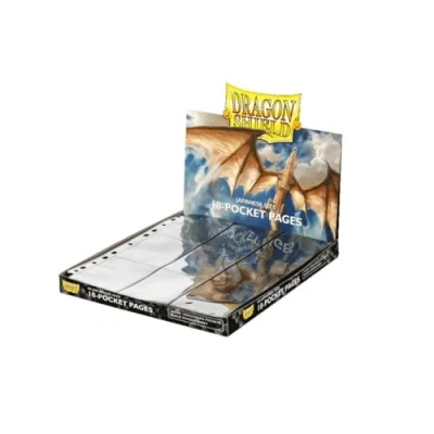 Image of Arcane Tinmen AT 10308 Dragon Shield Japanese Size 18 Pocket Display (50 Pages), Black, Clear