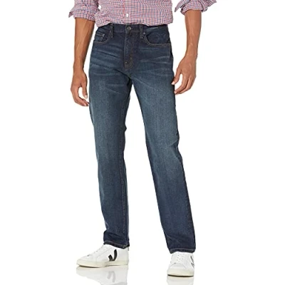 Image of Amazon Essentials Men&#039;s Athletic Fit Stretch Jean, Dark Wash, 34W / 29L