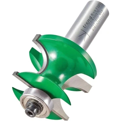 Image of Trend CraftPro Corner Bead Router Cutter, 1/2 Inch Shank, 38.1mm Cut Diameter &amp; 26mm Length, 9.5mm Radius, Tungsten Carbide Tipped, Bearing Guided, C216X1/2TC