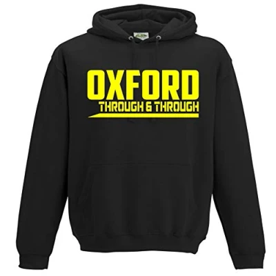 Image of FootballApparelGifts Oxford United Through and Premium Hoodie Gift Mens Present (Medium) Black