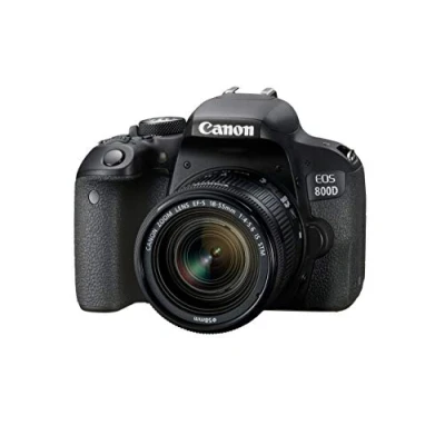 Image of Canon EOS 800D DSLR with EF S 18 55 mm f/4 5.6 IS STM Black (Renewed)