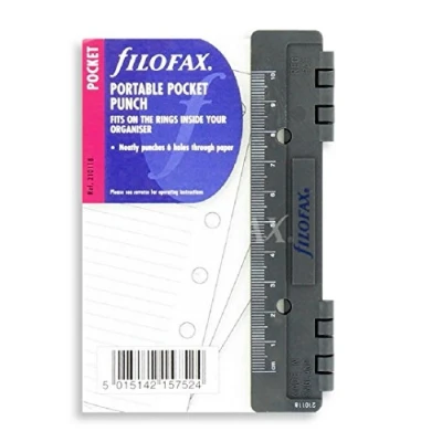 Image of Pocket Filofax Portable Hole Punch Insert Organiser Refill Essential Accessory Replacement Pack 210118