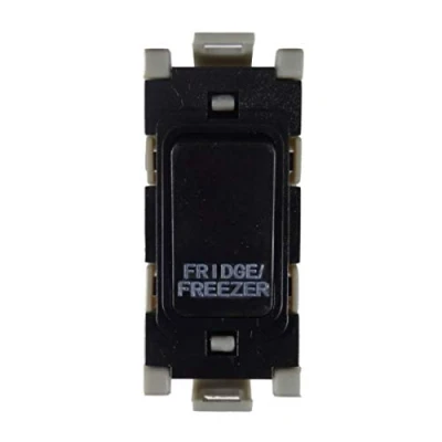 Image of Deta G3562BK Grid Switch 20 Amp Double Pole Marked &#039;Fridge Freezer&#039; (Black)