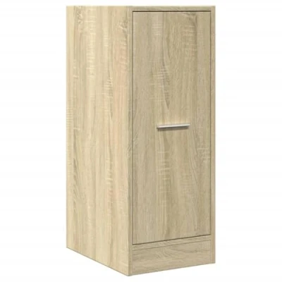 Image of vidaXL Apothecary Cabinet Sonoma Oak Engineered Wood, 2 Drawer Storage for Office, Living Room, Bedroom 30 x 41 77.5 cm
