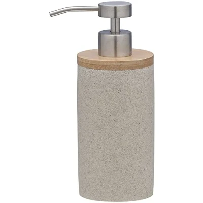 Image of Sealskin Grace Soap Dispenser, Polyresin, Sand, 9.6 x 18 7 cm