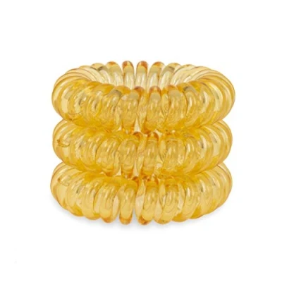 Image of Spirabobble Sunflower Yellow Clear, Box of 3 Hair Bobbles Accessories for Women, Durable Ties, Spiral Ring Ponytails Suitable All Types