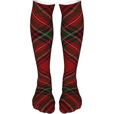 Image of 321 Gift Socks 50Cm Clan Scottish Tartan Plaid Work Multi Coloured Golf Unique For Mother&#039;S Day, Mens, Womens