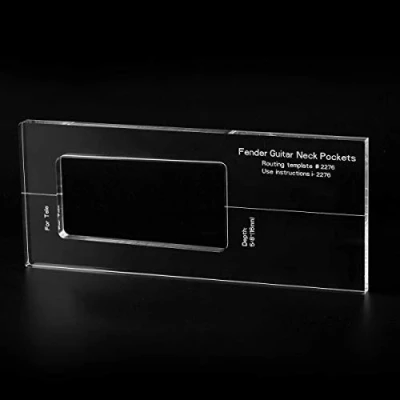 Image of Musiclily Pro CNC Accurate Acrylic Guitar Neck Routing Templates for Standard Tele