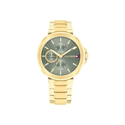 Image of Tommy Hilfiger Analogue Multifunction Quartz Watch for Women with Gold Colored Stainless Steel Bracelet 1782755