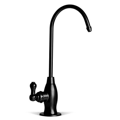 Image of iSpring GK1 ORB 5.5&quot;x10.5&quot; 13oz Solid Brass Heavy Duty Water Filter Designer Faucet Coke Shaped High Spout, Oil Rubbed Black
