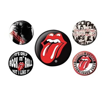 Image of Pyramid International BP80465 Rolling Stones Classic Badge, Multi Colour, 10 x 12.5 1.3 cm