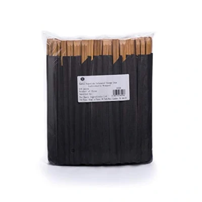 Image of Bamboo Chopsticks Tensoge Carbonized 24cm 100 pairs Sustainable Individually Wrapped Japanese Hashi Ohashi
