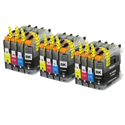 Image of Go Inks 3 Set of 4 Ink Cartridges to replace Brother LC123 Compatible/non OEM for Brothe DCP &amp; MFC Printers (12 Inks)