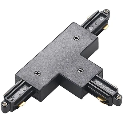 Image of Lindby T connector Linaro, black, single circuit track lighting system