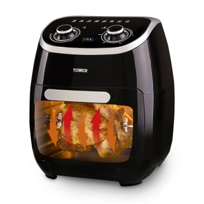 Image of Tower Xpress 2000W 11 Litre 5 in 1 Manual Air Fryer Oven with Rotisserie