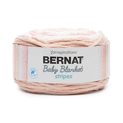 Image of Bernat Baby Blanket Stripes 300G Coral Bells