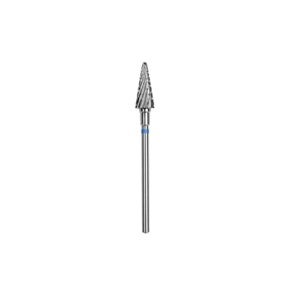Image of Staleks Drill Bit Nail acrylic gel polygel Cone Blue Carbide 6/14mm