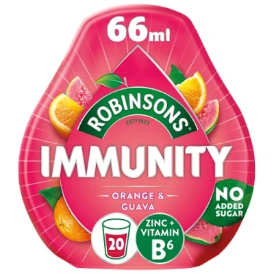 Image of Robinsons Immunity Benefit Drops Orange &amp; Guava, with vitamin B6 and Zinc 66ml