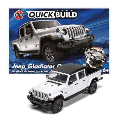 Image of Airfix QUICKBUILD Model Car Kit Jeep Gladiator Overland Building for Kids 6+, Construction Toys Boys &amp; Girls, No Glue Making Classic Gifts Plastic Kits