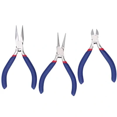 Image of 3Pcs Jewellery Pliers Set Jewelry Making Tools Kit for Beading Repair