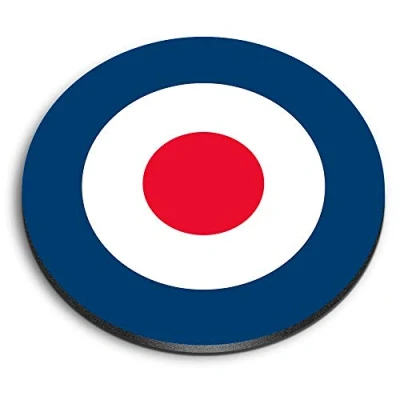 Image of 1 x Round MDF Magnet RAF Roundel Symbol Mod Retro 215