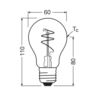 Image of OSRAM LED Vintage E27 4,9W 2.700K Spiral Filament gold dimmable