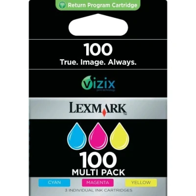 Image of Lexmark No.100 Combo Pack Ink Cartridge Cyan/Magenta/Yellow