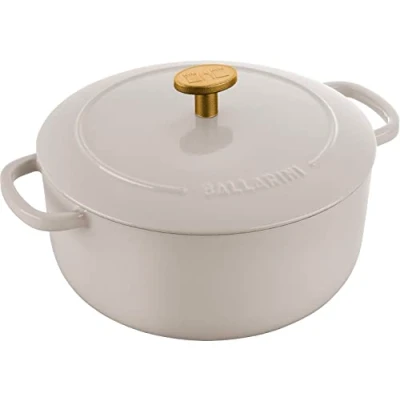Image of BALLARINI Bellamonte Casserole Dish, Roasting Dutch Oven, Enamelled Cast Iron, Round, 24 cm, 4 L, Black