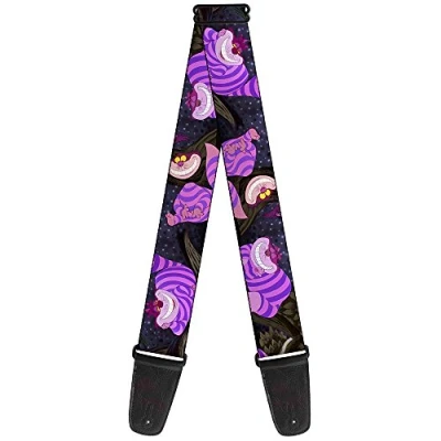 Image of Buckle Down Guitar Strap Cheshire Cat Tree Poses 2 Inches Wide (GS WDY147)