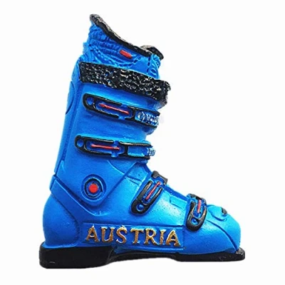 Image of Ski Boots Shape Austria Fridge Magnet Travel Souvenir Gift Home Kitchen Decoration Magnetic Sticker,Austria Refrigerator Collection