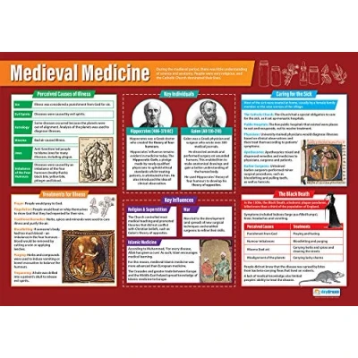 Image of Medieval Medicine History Posters Gloss Paper measuring 850mm x 594mm (A1) Classroom Education Charts by Daydream